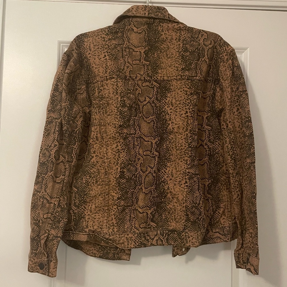 Free People Snake Print Trucker Jacket - Picture 13 of 13